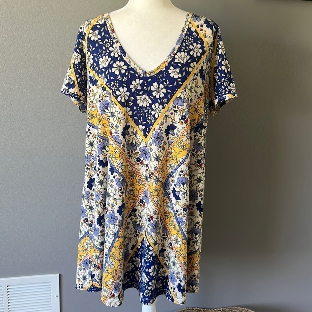 Nostalgia Floral Short Sleeve Dress New